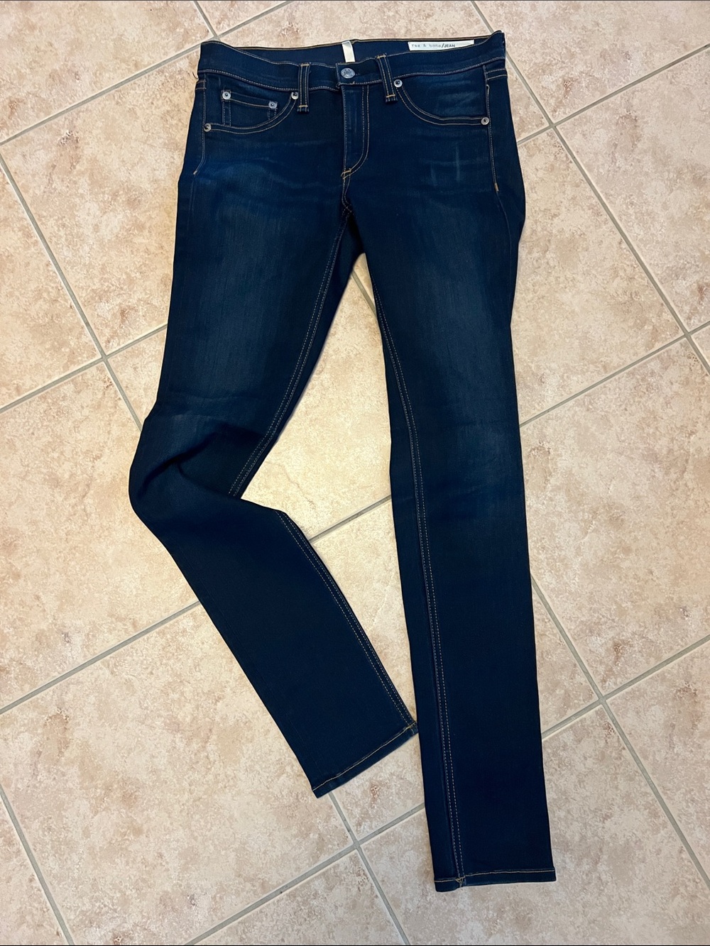 rag & bone Dark Blue Skinny Jeans